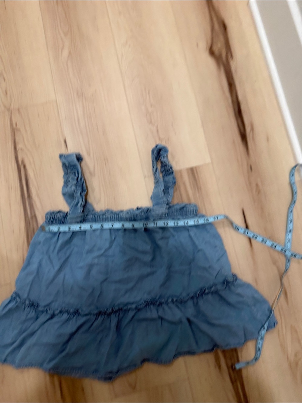 Blu Pepper Light Blue Ruffle Tank Top - Picture 7 of 7